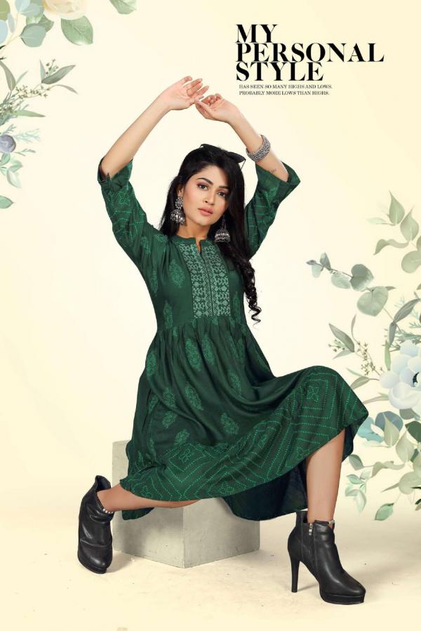 Beauty Queen Vihana 1 Rayon Fancy Western Shorty Kurti Collection